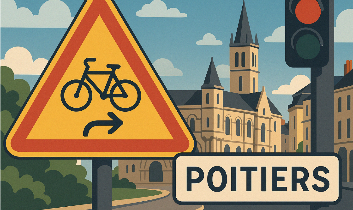 Une carte participative pour l'ajout de panneaux M12 à Poitiers