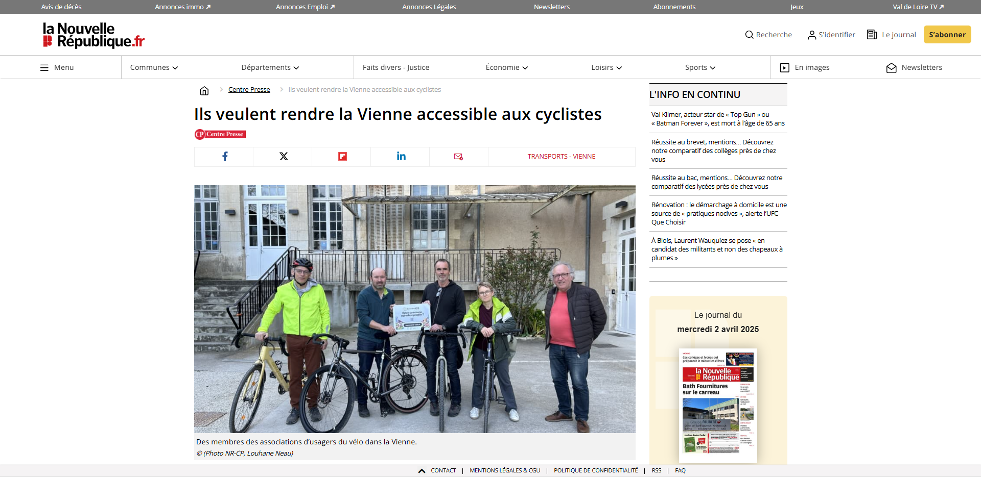 Rendre la Vienne plus cyclable : Vélotaf Grand Poitiers s’engage
